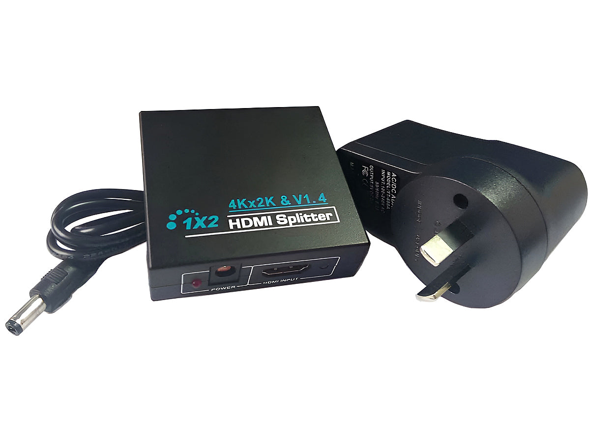 Close-up of HDMI splitter 1 in 2 out HDMI input port
