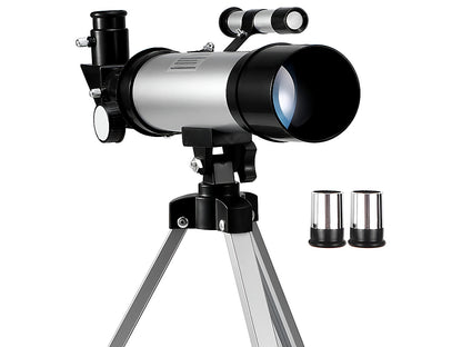 Top angle showing eyepieces on astronomical telescope