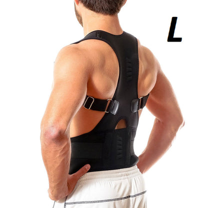 Back view of Posture Correct back support showing spine contact points