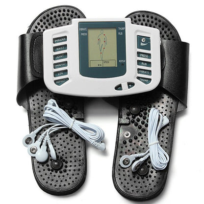 Tens machine massager with massage shoes and connecting cables