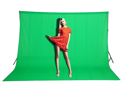 Close up of green screen backdrop polyester microfiber texture