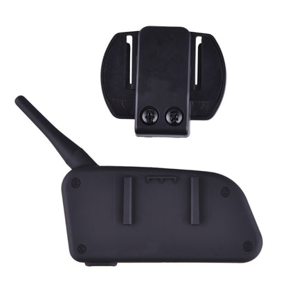 Pair of motorcycle helmet intercom headsets with screw clamps