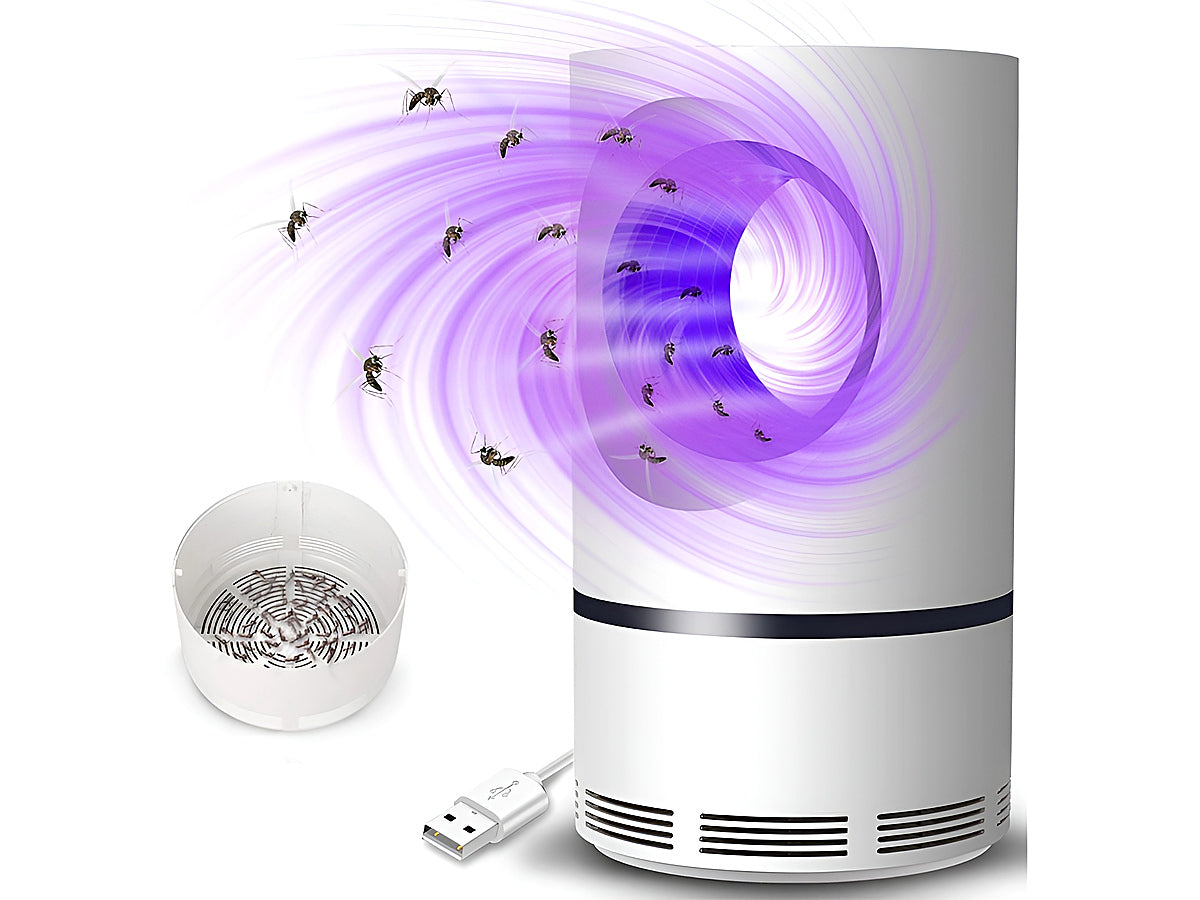 Close up of bug zapper LED violet light for mosquito attraction