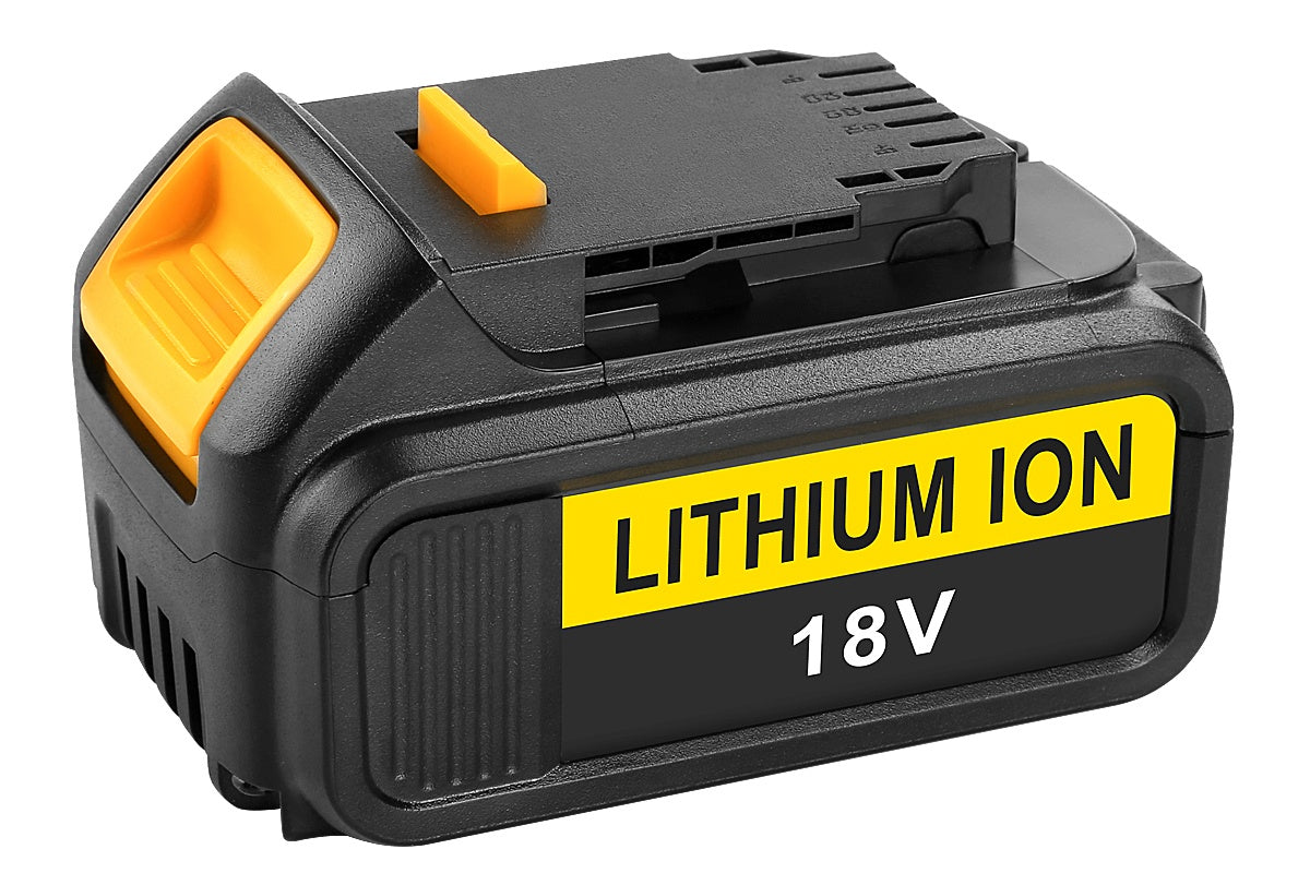 Replacement Battery DeWalt 3000mAh top angle with label visible