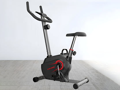 Side angle of exercise bike with adjustable seat height