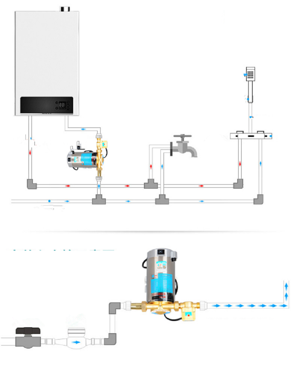 Hot water booster pump installed under kitchen tap in NZ home
