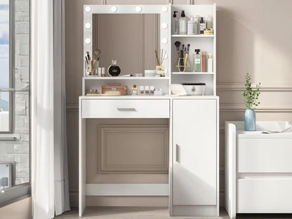 Dressing Table with LED Light in bedroom setting