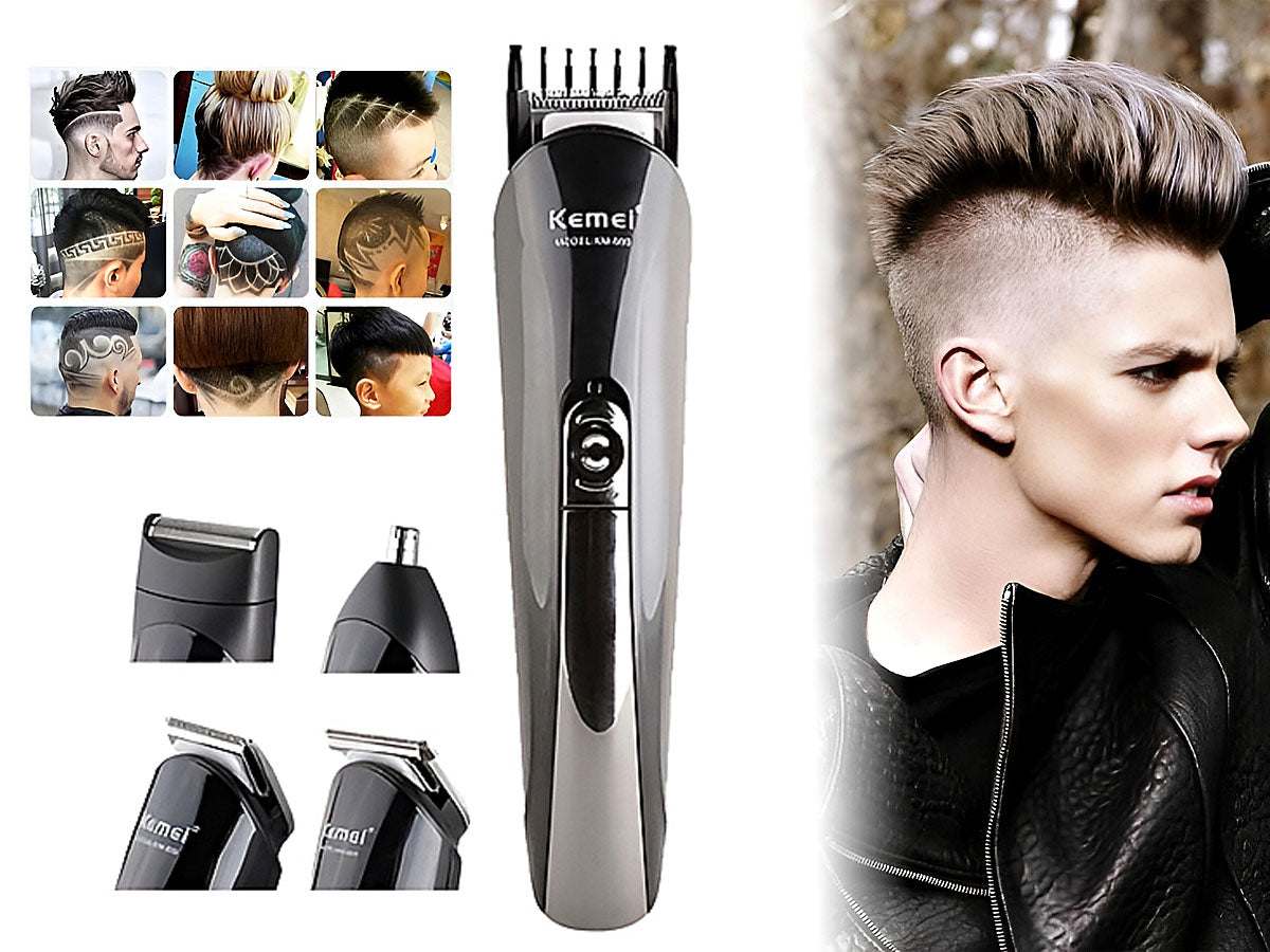 Cordless hair clipper in use trimming hair safely and quickly