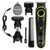 Hair trimmer cordless showing 5 different cutting heads