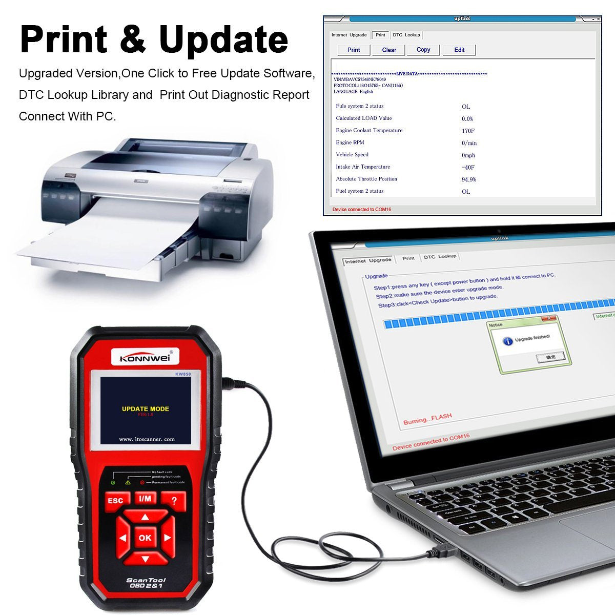 KONNWEI KW850 OBD2 Scanner