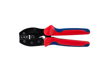 Close-up of MC4 solar crimping tool precision dies