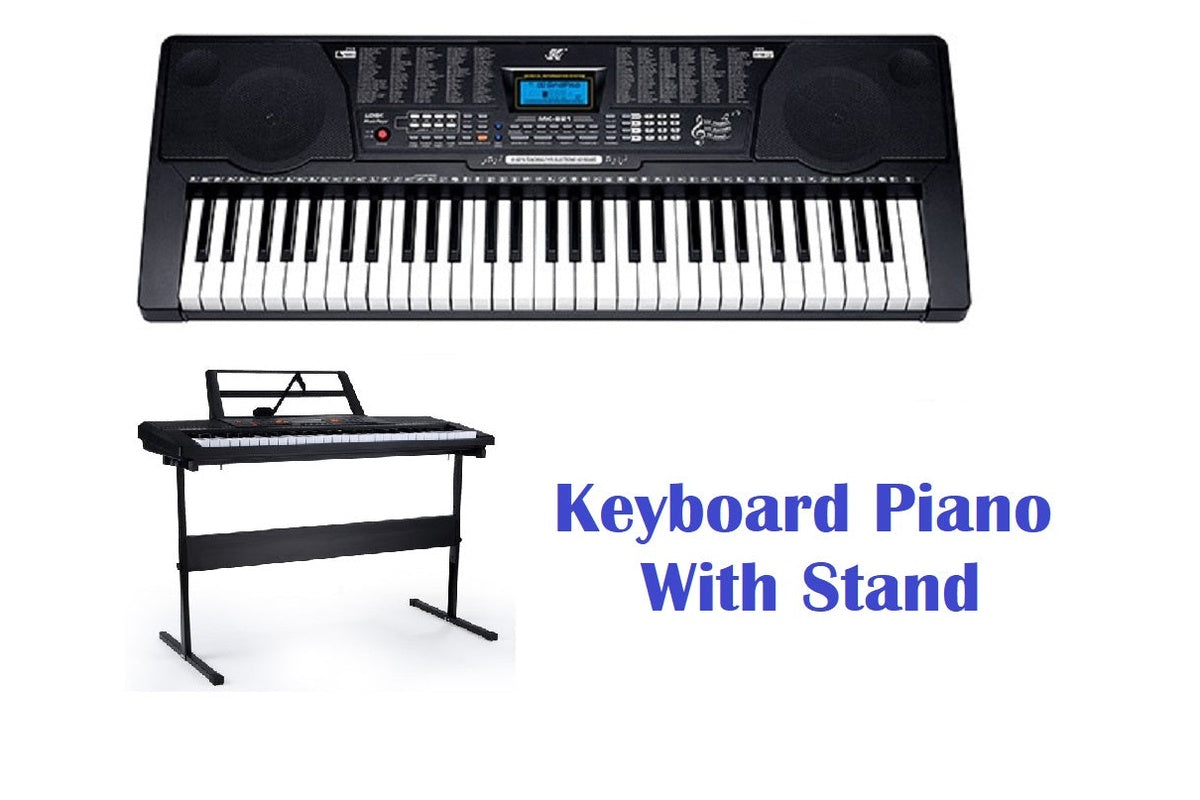 Close-up of electric keyboard piano LCD display with USB port