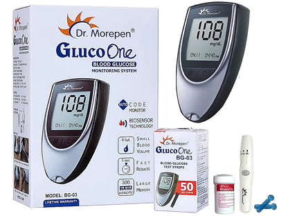 Side angle of Blood Glucose Meter highlighting slim lightweight design