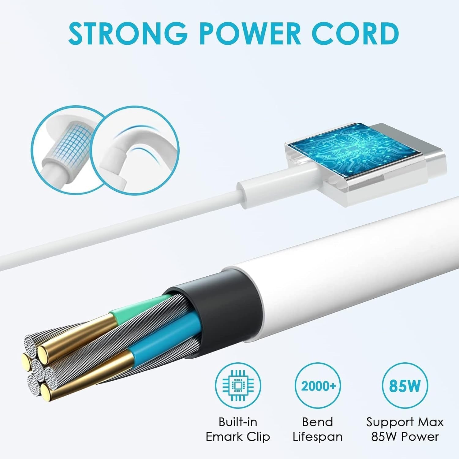 MacBook Pro charger 85W with NZ plug and power indicator light