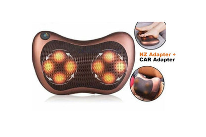 Side angle of massage pillow highlighting ergonomic U-shape design