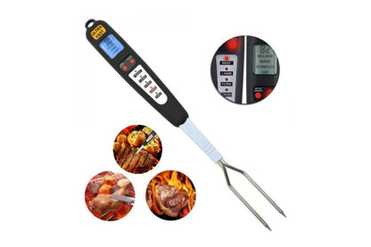 Stainless steel probe of meat thermometer fork for BBQ