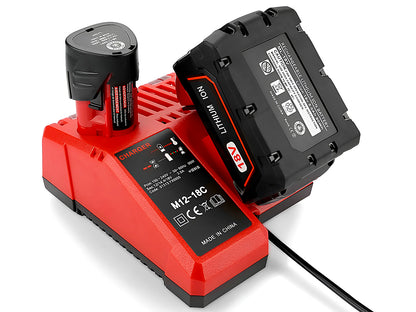 Compatible Replacement Milwaukee 18V 4AH Battery with Milwaukee Battery Charger