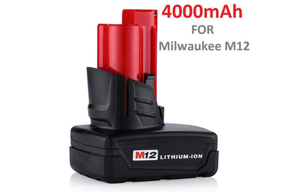 Close up of lithium ion cells in Milwaukee M12 battery