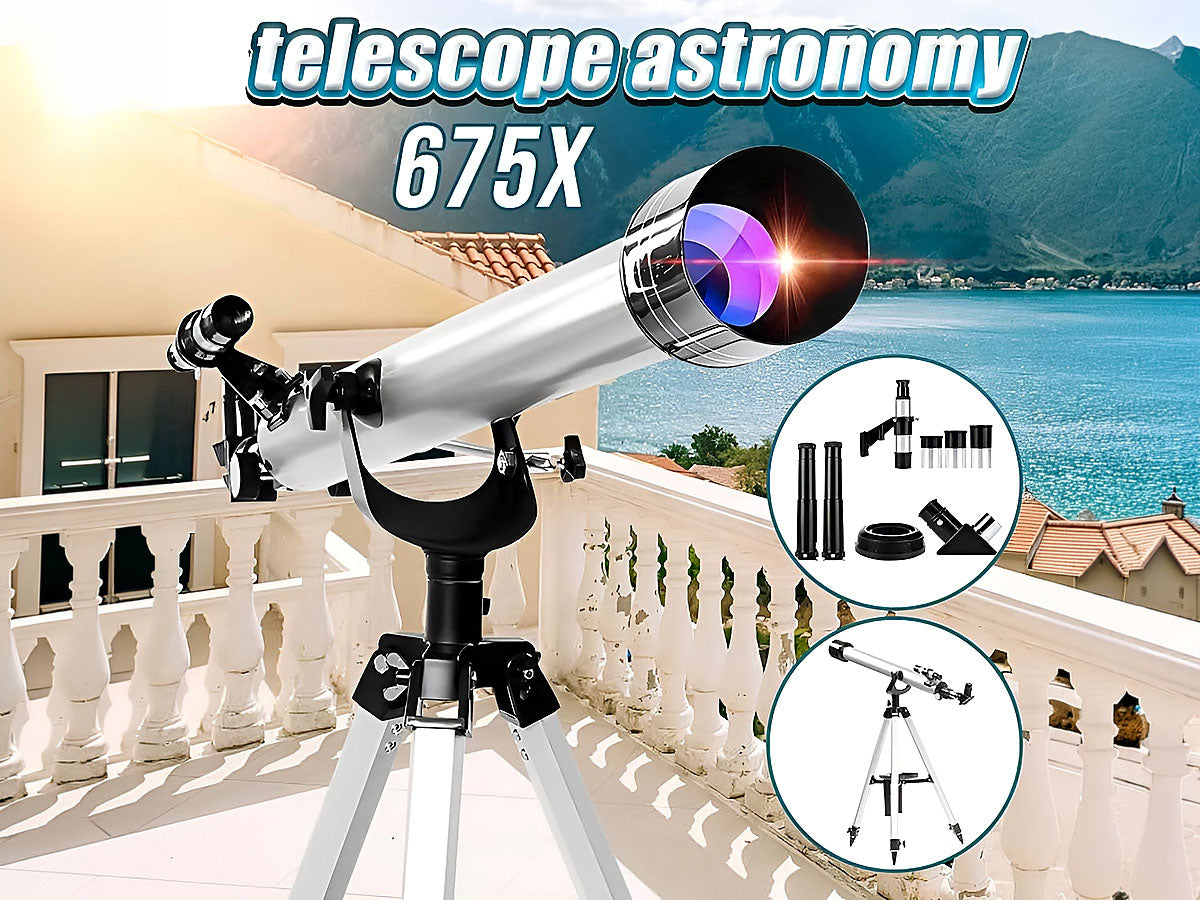 View of telescope eyepieces F12mm H6mm H20mm for different magnifications