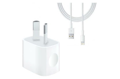 Close up of replacement iPhone charger cable lightning connector