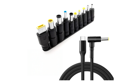 Close-up of USB-C connector on Universal USB-C charger cable