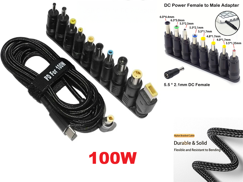 Universal USB-C Charger Cable Laptop Charger