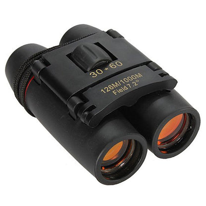Binoculars hunting folding showing front lens in black