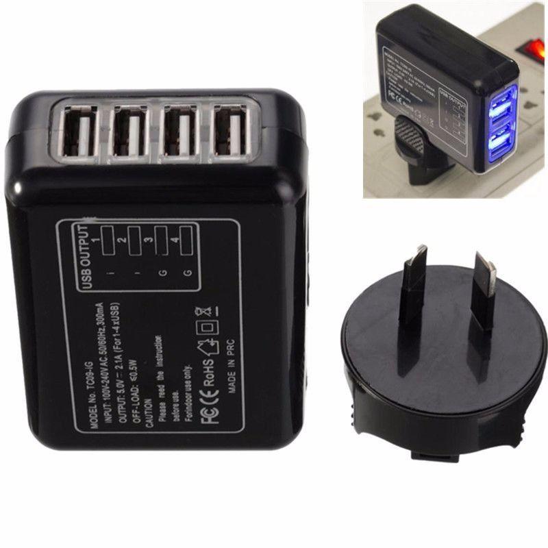 USB 4 Port Wall Charger