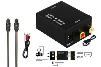 Digital Optical Toslink to RCA Audio Converter