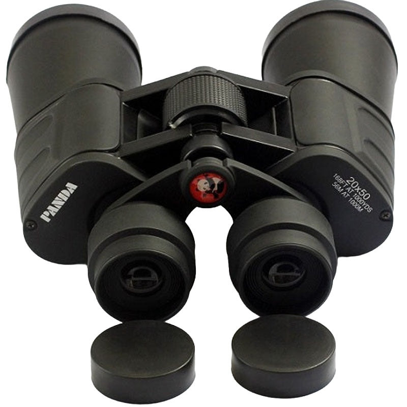 Binoculars 20x50 black colour with rubber eye lens close up