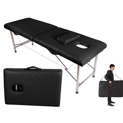 Portable massage table folded for easy transport