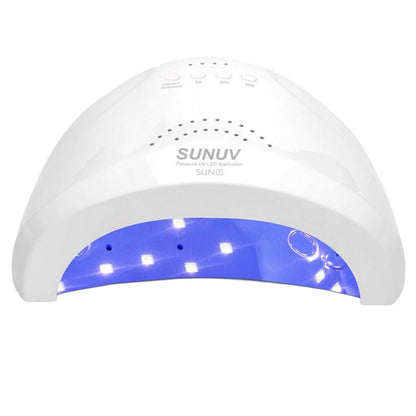 Nail Dryer UV Lamp 48W white top view showing control buttons