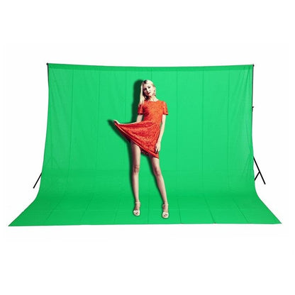 Green screen backdrop 3m x 3m front view in bright green colour