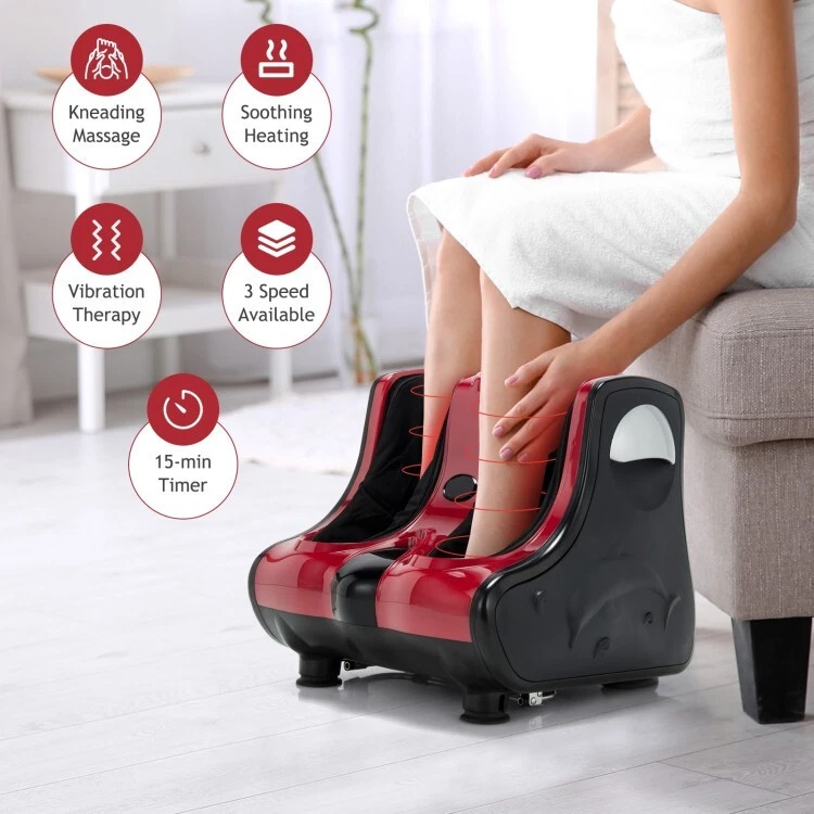 Leg massager in use on a wooden floor in a NZ living room