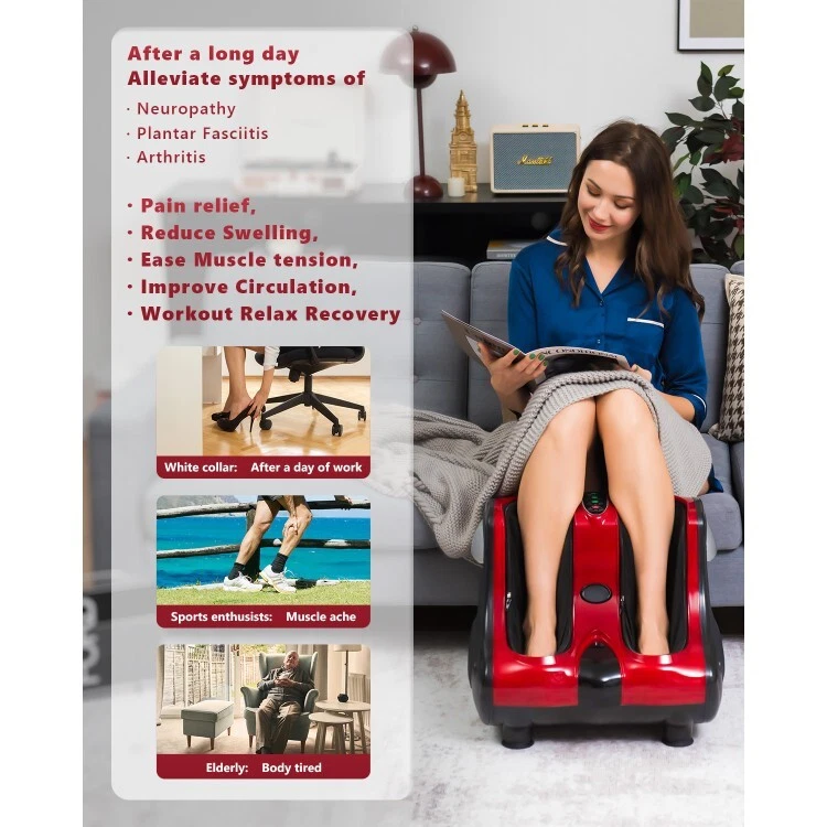 Leg massager packed with zipper storage bag included
