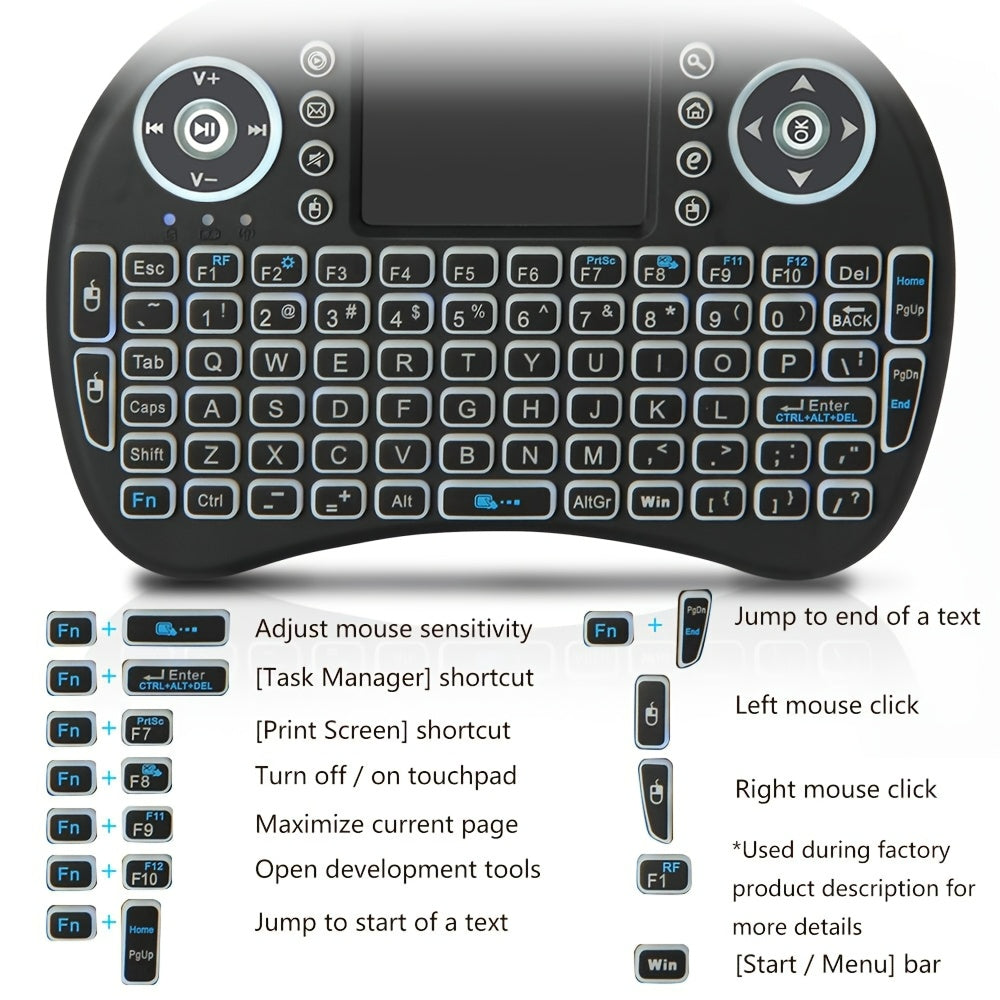 Mini Wireless Keyboard With Touchpad Mouse Combo