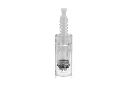 Side angle of 3Pin micro needle cartridge showing needle tips