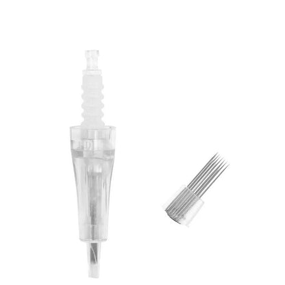 Derma pen needles cartridge 7 pin close up showing needle tips