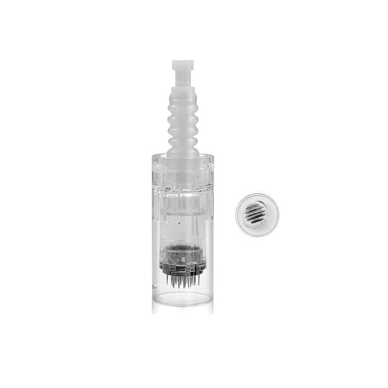 Derma pen needles cartridge 9 pin close up showing needle tips