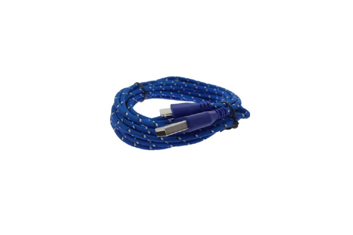 Close-up of iPhone charger cable 3 metre lightning connector