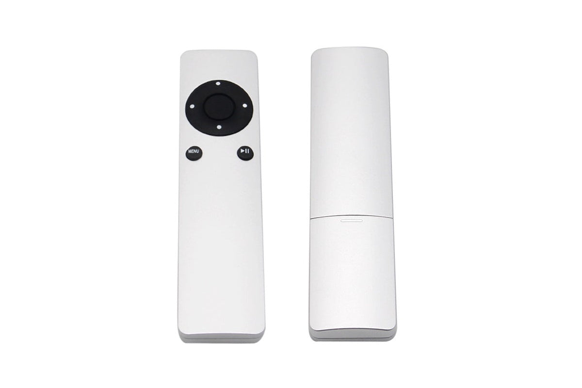Side angle of Apple TV remote replacement in black plastic