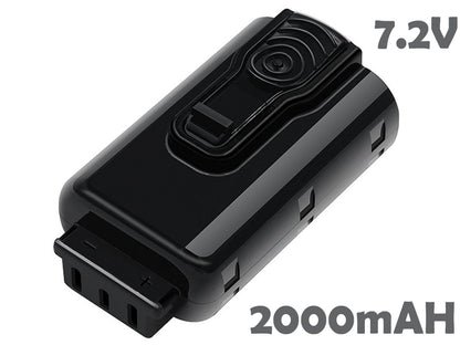 Close-up of Paslode battery terminals for cordless nailer