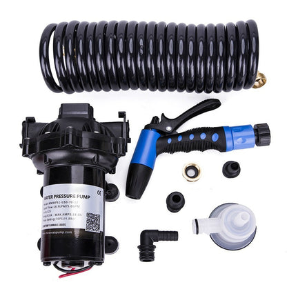 Washdown pump kit 12V showing front view with pressure switch