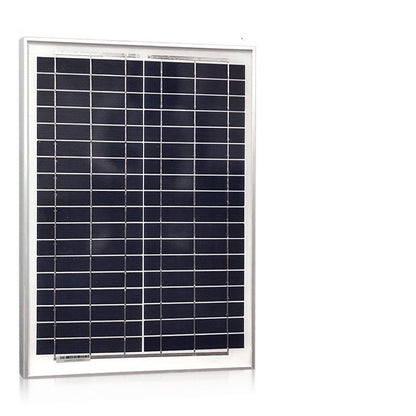 Solar panel 20W polycrystalline front view with aluminium frame