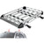 Roof rack basket universal aluminium cargo carrier in silver side view