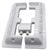 Solar panel mounting kit showing white ABS corner brackets