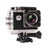 Waterproof action camera front view showing 2 inch LCD screen