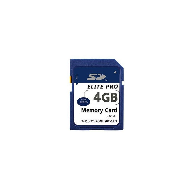 Elite Pro SD Card 4GB showing front view with label
