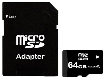 Side view of 64GB Micro SD Card highlighting slim design