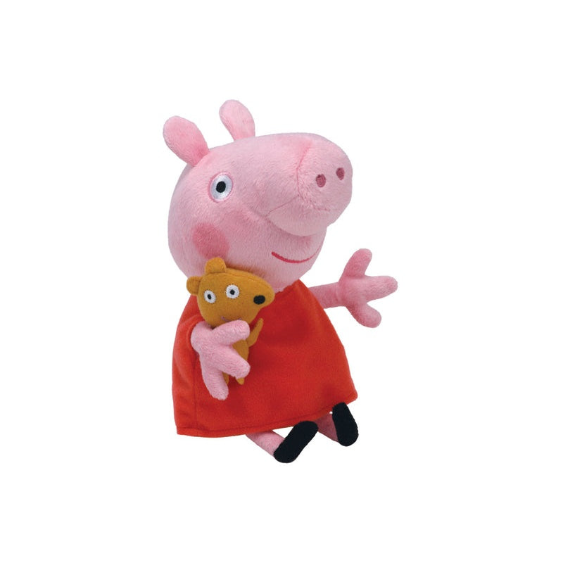 Peppa Pig doll soft toy front view in pink plush material
